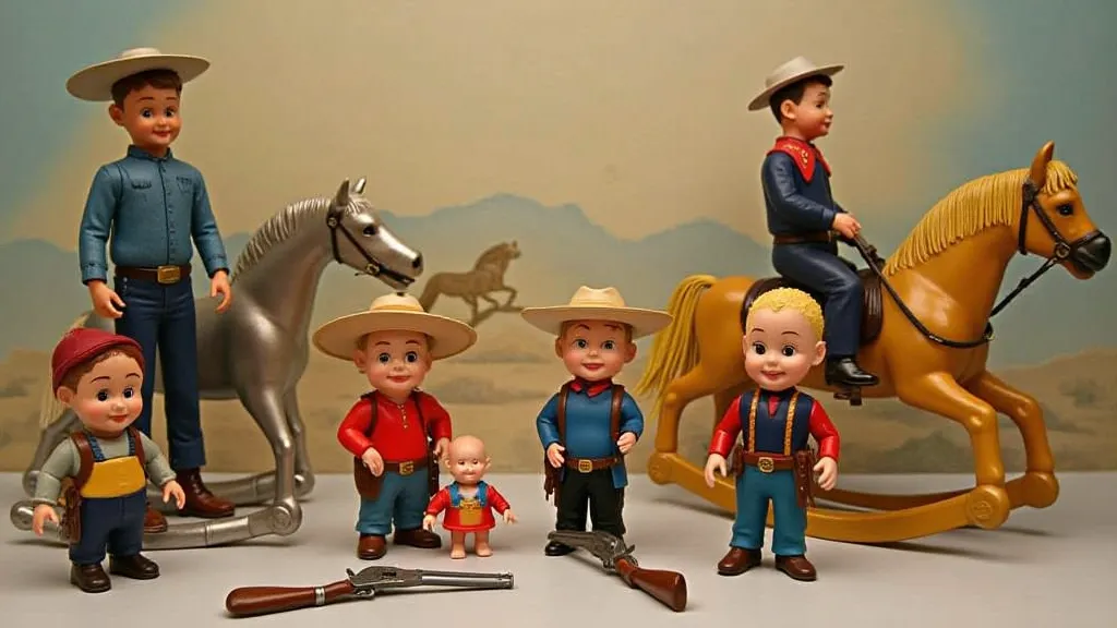 Vintage Lone Ranger figures and accessories