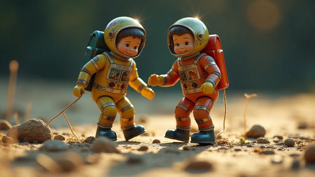Vintage Space Explorers Wind-Up Toy