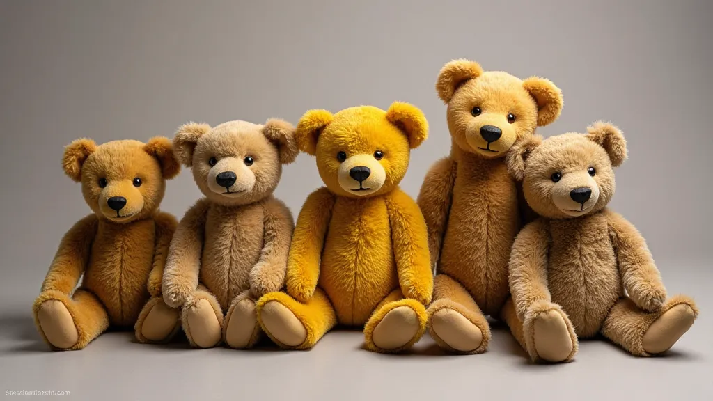 Steiff Teddy Bears representing different eras