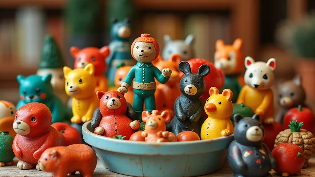Vintage rubber toy collection